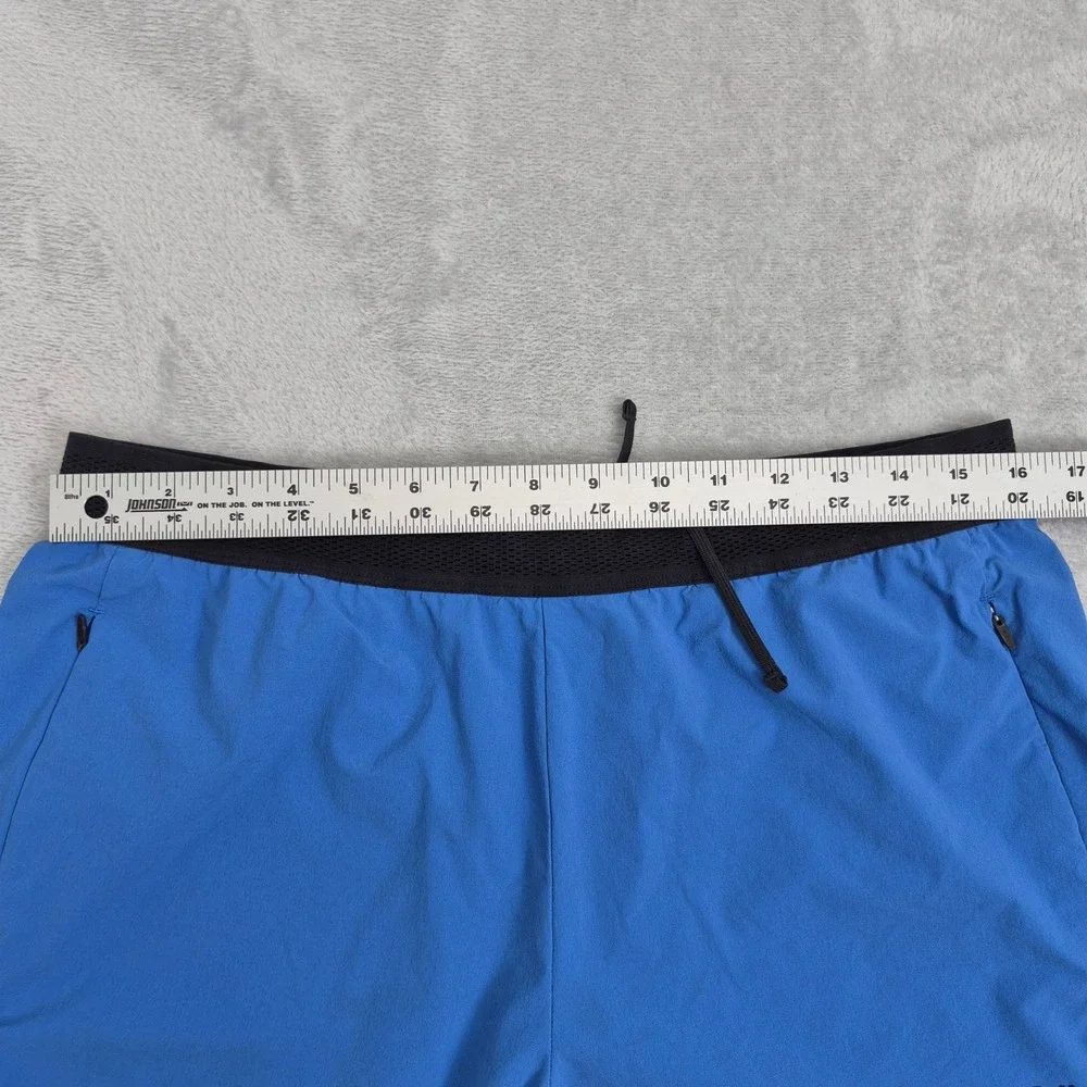 NOBULL Mens L Performance Training Athletic Gym Shorts Blue Black 7in Inseam - Picture 6 of 9